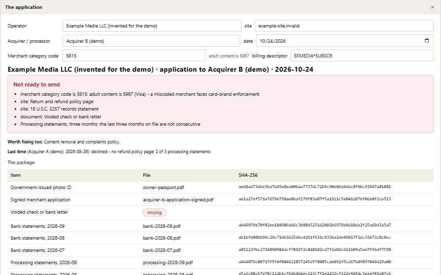 Attache with its example records in it
